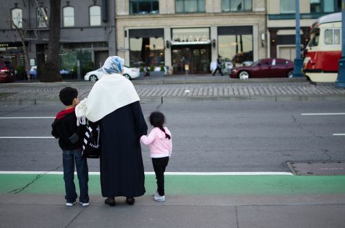 family street woman