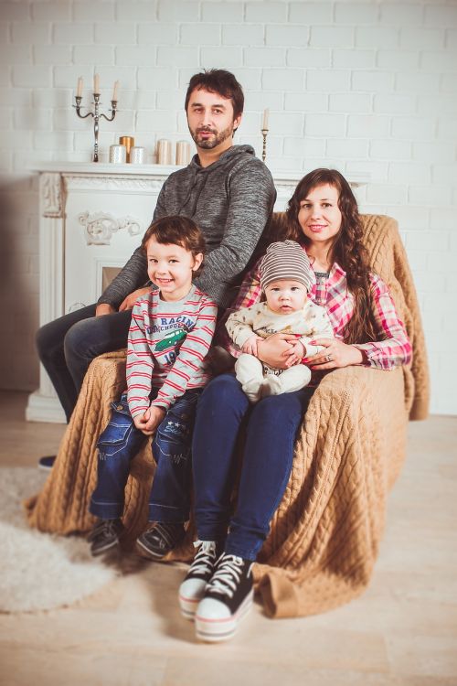 family photoshoot armchair