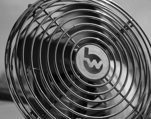 fan black and white cooling