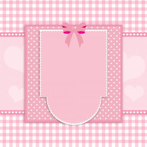 Fancy Pink Card Frame