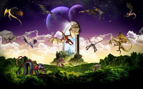 fantasy dragons mythical creatures