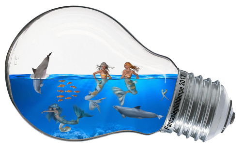 fantasy light bulb water