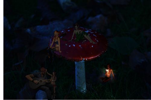 fantasy fly agaric elves