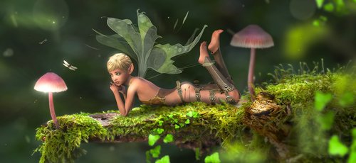 fantasy  elf  mushrooms