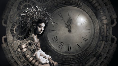fantasy  clock  woman