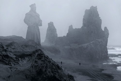 fantasy  ruin  fog