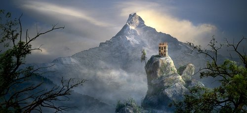 fantasy  landscape  mountain