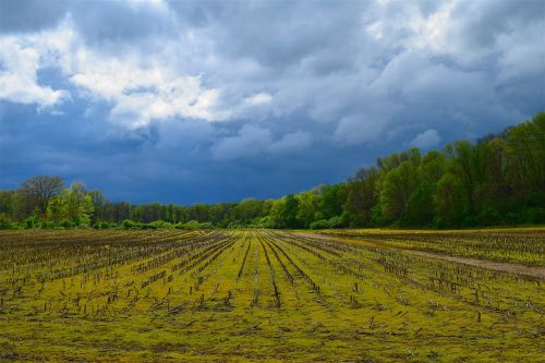 farm clouds nature