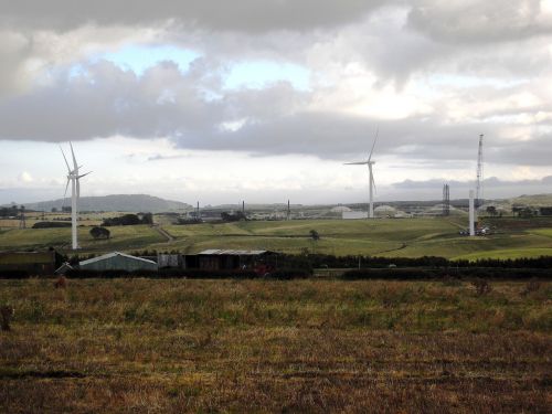 farm farm house wind turbines