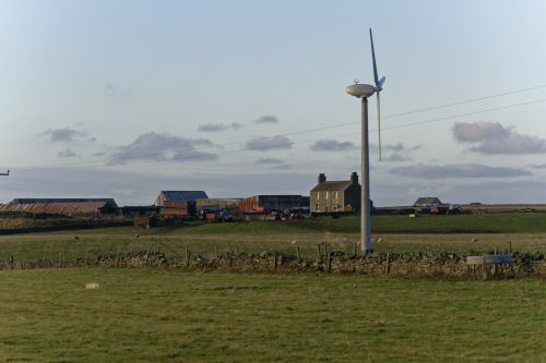 Farmland And Wind Turbine