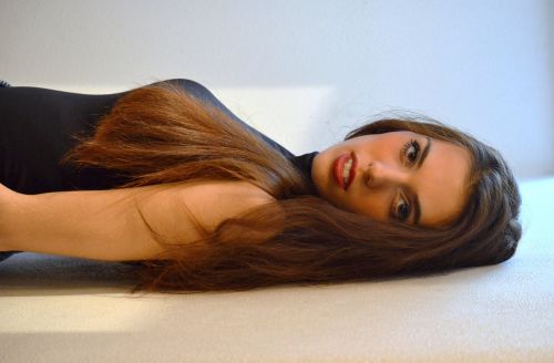 fashion girl long hair