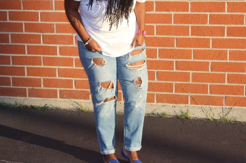 fashion ripped jeans denim