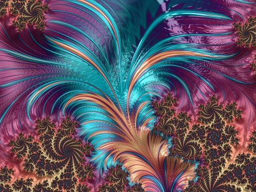 feather fractal artistic