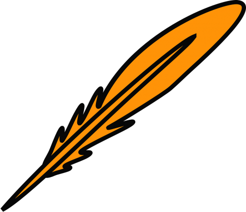 feather orange quill