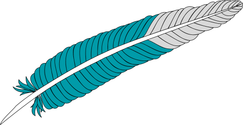 feather blue light