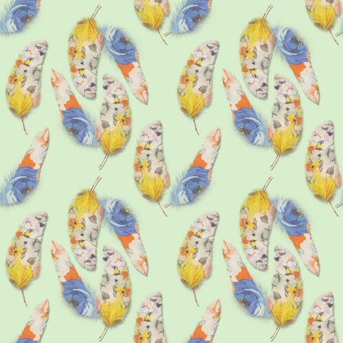Feathers Floral Background Pattern