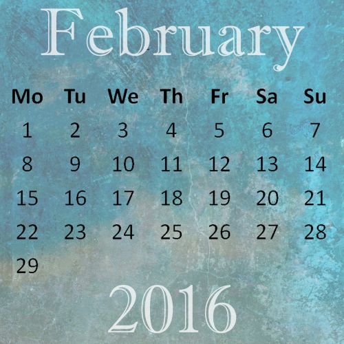 February 2016 Calendar