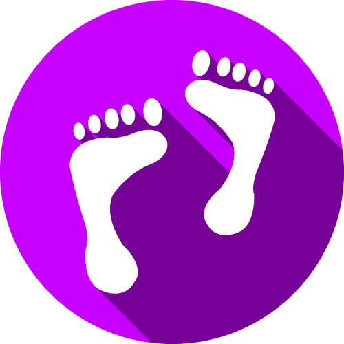 feet icon button