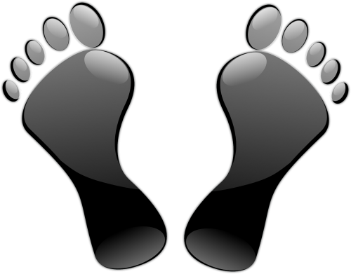 feet toes footprints