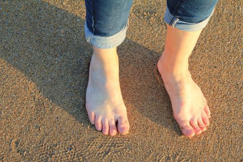 feet sand beach