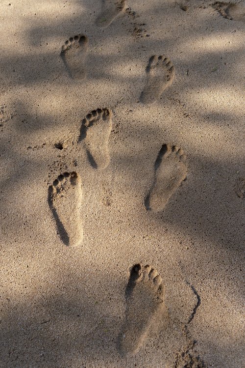 feet  sand  footprint