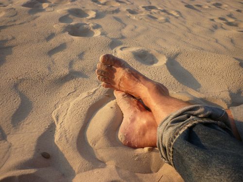 feet beach barefoot