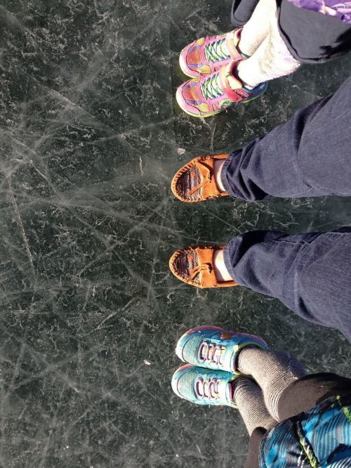 feet ice frozen