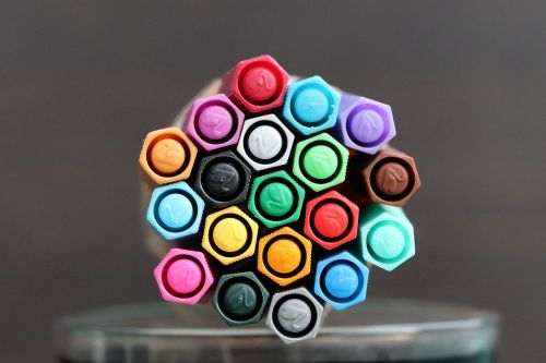 felt tip pens colorful color