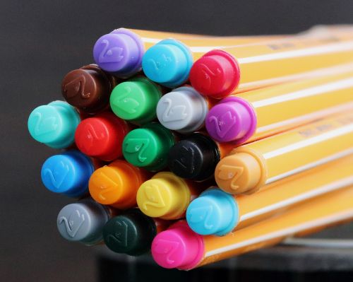 felt tip pens colorful color