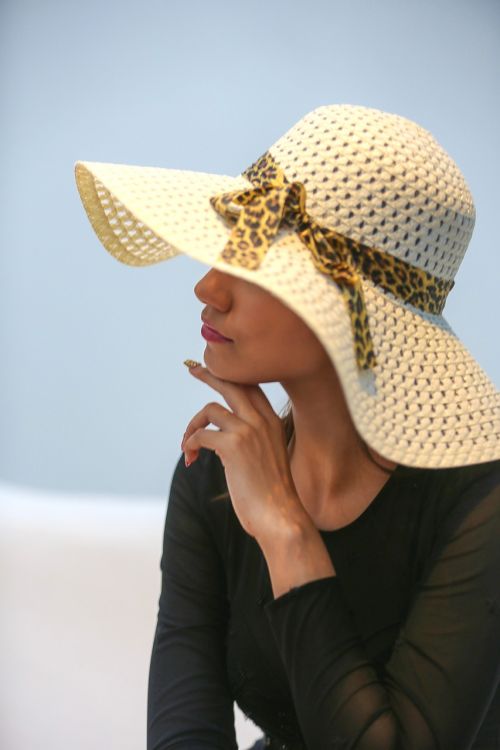 female hat model
