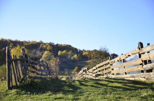 fence rustic rural