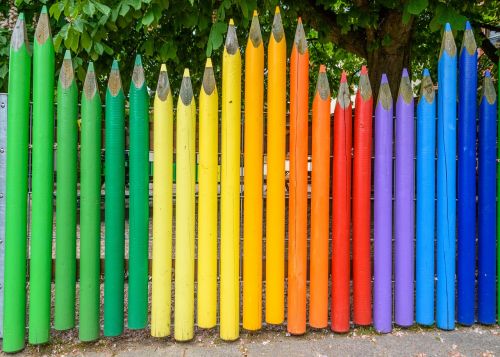 fence colorful kindergarten