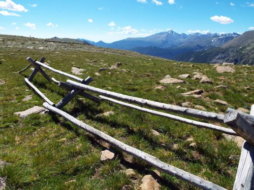 wooden fence mountains colorado