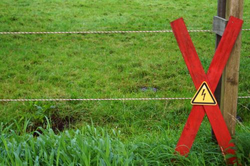 fence electric fence warning