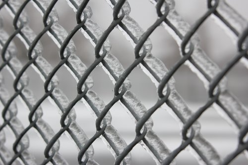 fence  white  winter