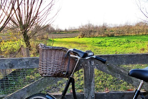fence  bicycle  countryside