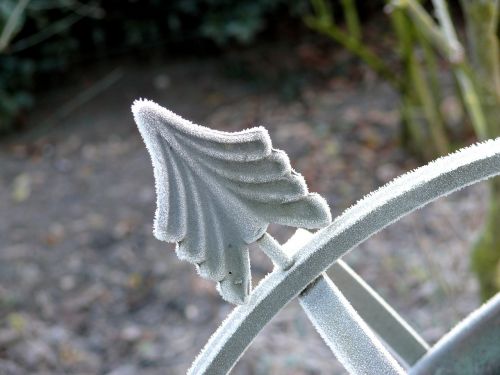 fence winter ice