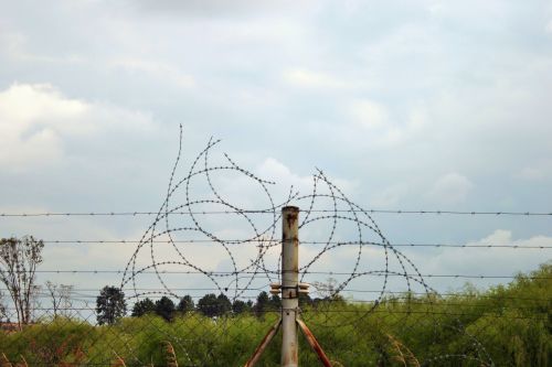 Fence With Razor Wire
