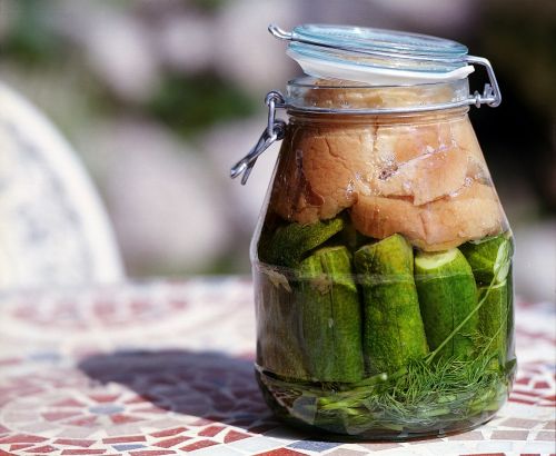 fermented cucumber glass