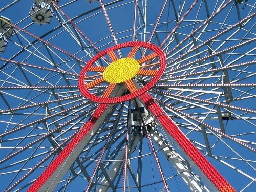 ferris wheel metal sky