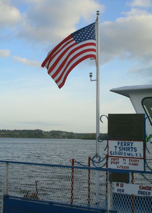 ferry boat american flag