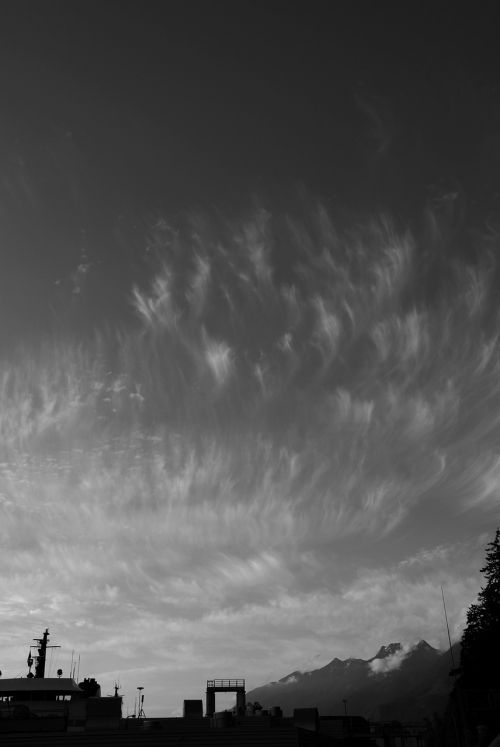 ferry mountain sky