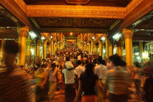 festival goers myanmar yangon