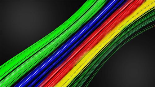 fiber optic cable rainbow colors background