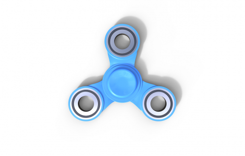 fidget spinner blue toy