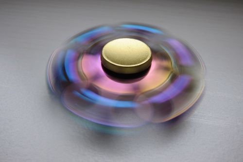fidget spinner rainbow color spin