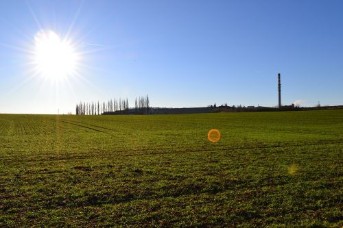 field sun heaven