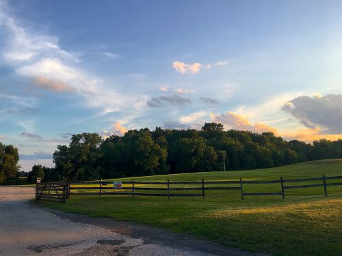 field fence sunset