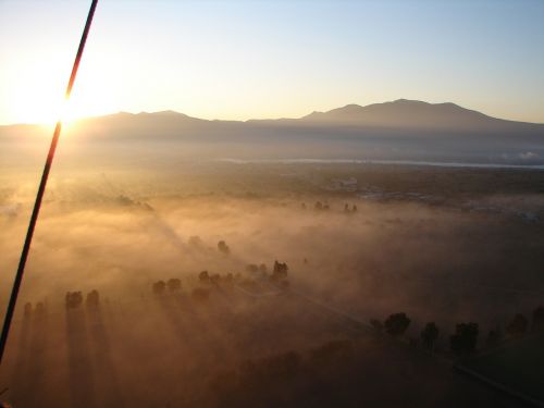 field fog sky