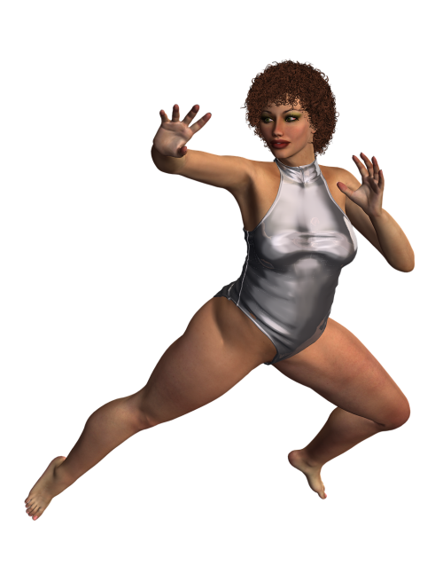 fighting woman pose